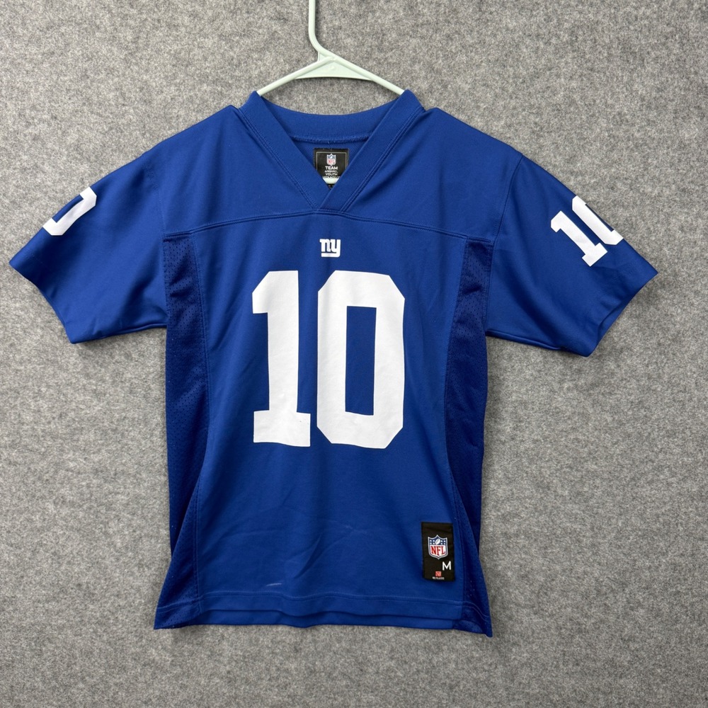 NFL Team Apparel New York Giants Eli Manning 10 Youth Jersey Blue Medium 10/12